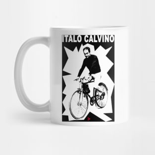 Italo Calvino in Black and White Mug